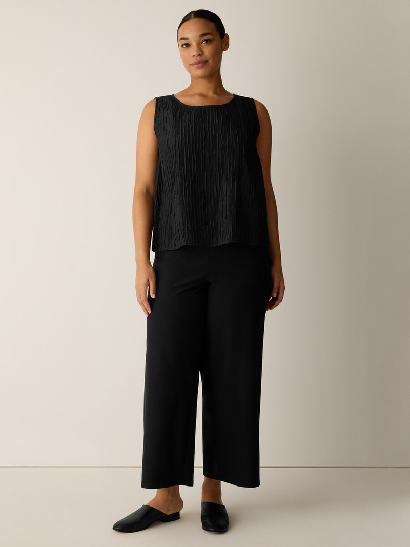 Textured Silk Jacquard Ballet Neck Tank 6