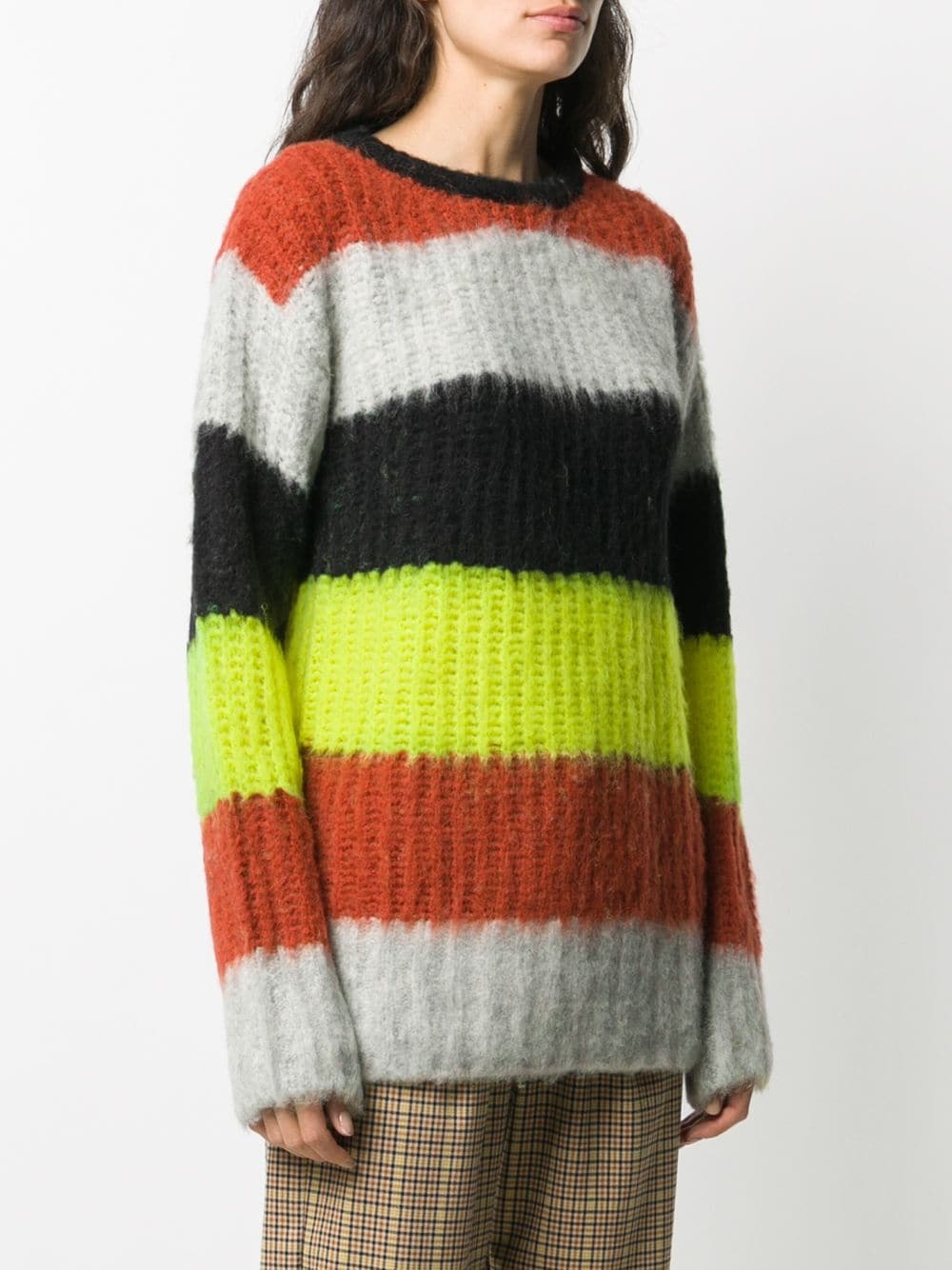 textured stripe knit jumper - 3