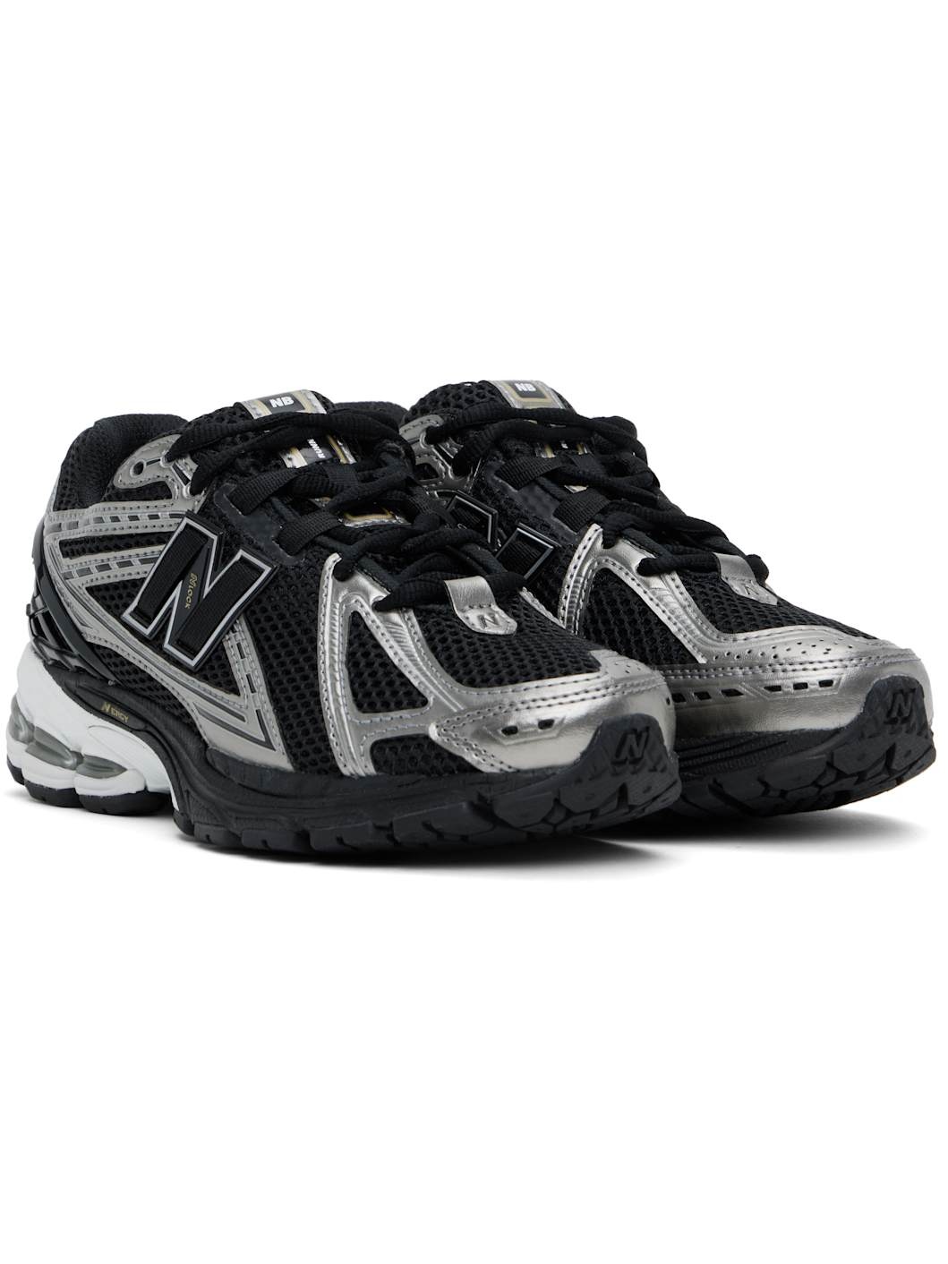 Black & Silver 1906R Sneakers - 4