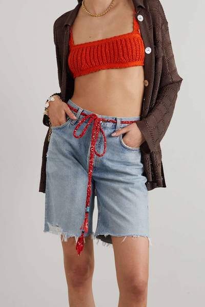 Alanui Embellished braided printed cotton belt outlook