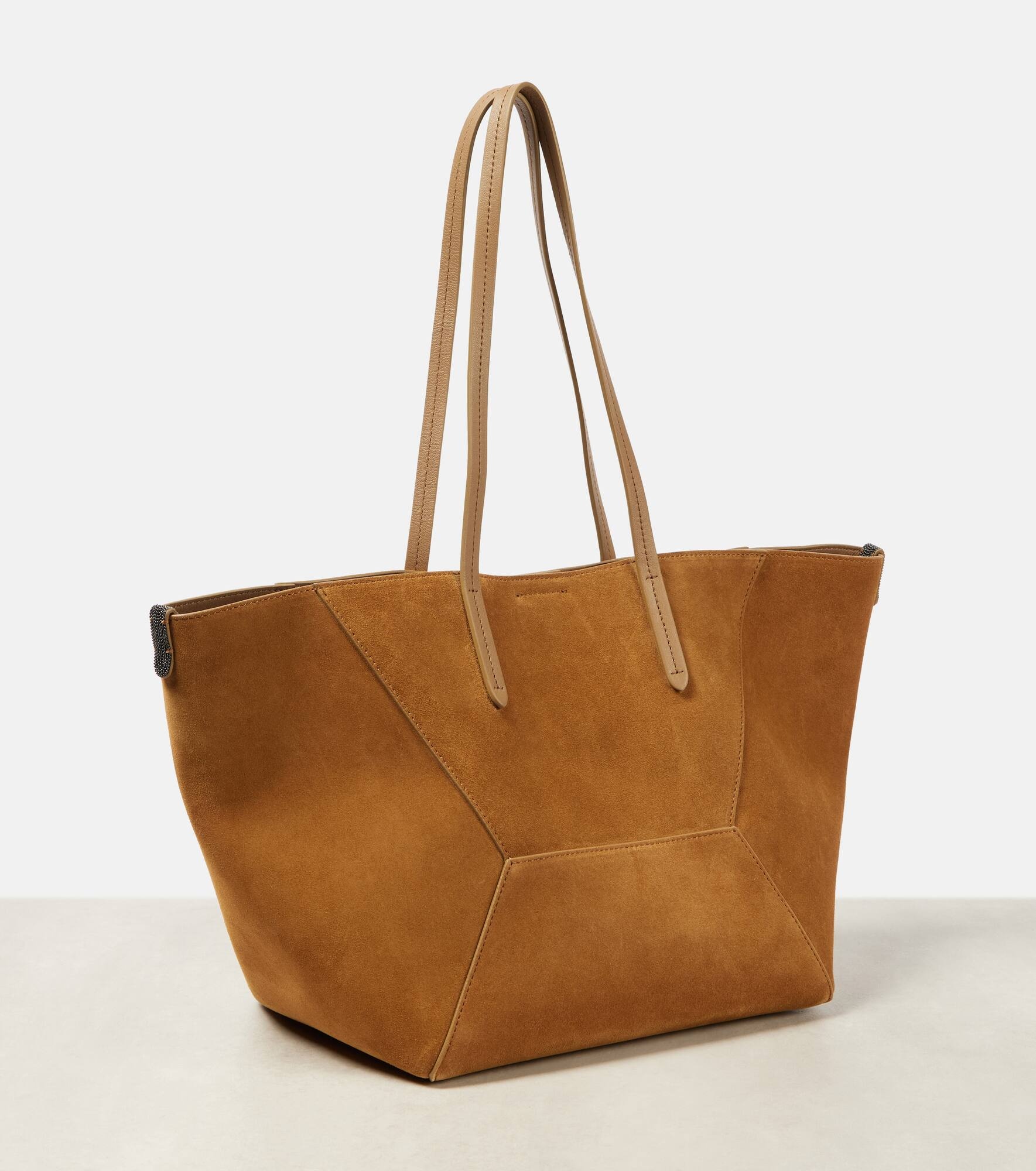 Large suede tote bag - 4