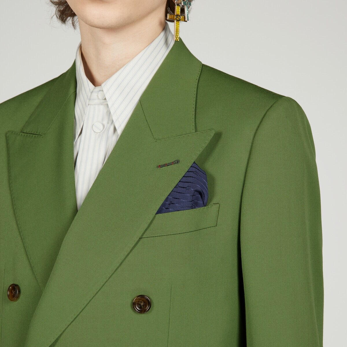 Interlocking G silk pocket square - 3