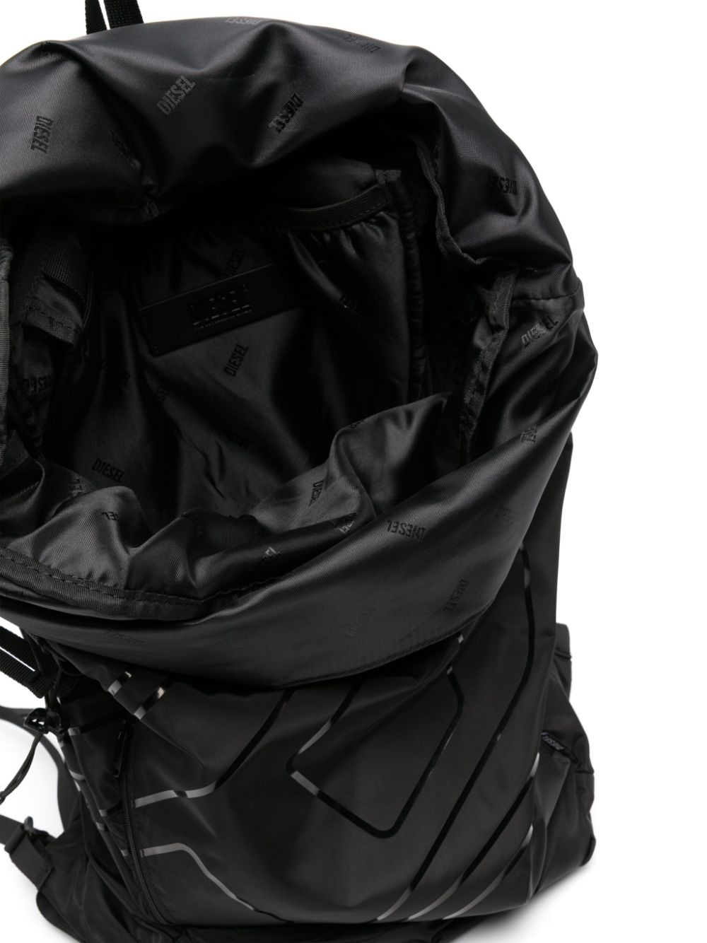 mesh-panel logo-print backpack - 5