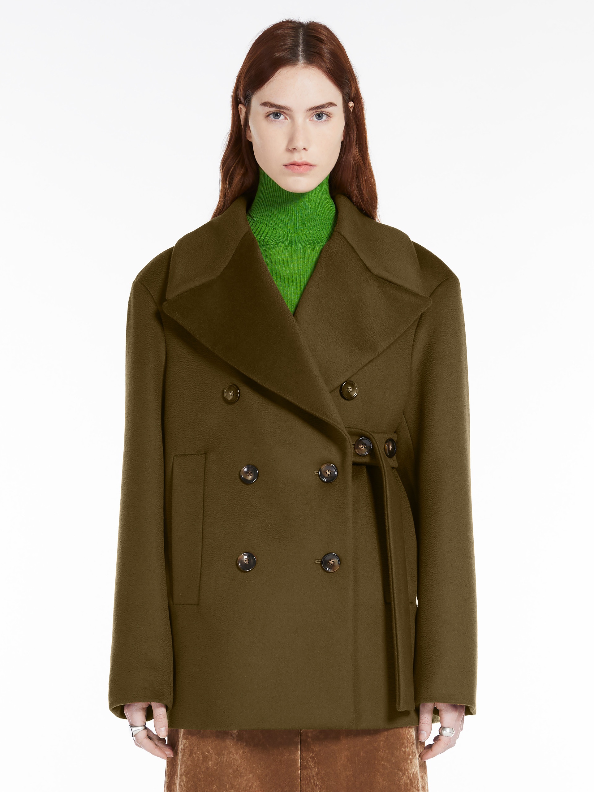 ORCHIS Oversized wool-blend pea coat - 3