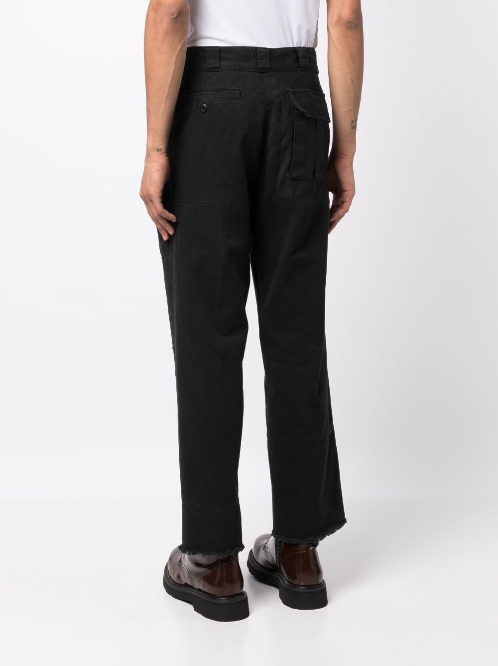 distressed straight-leg jeans - 4
