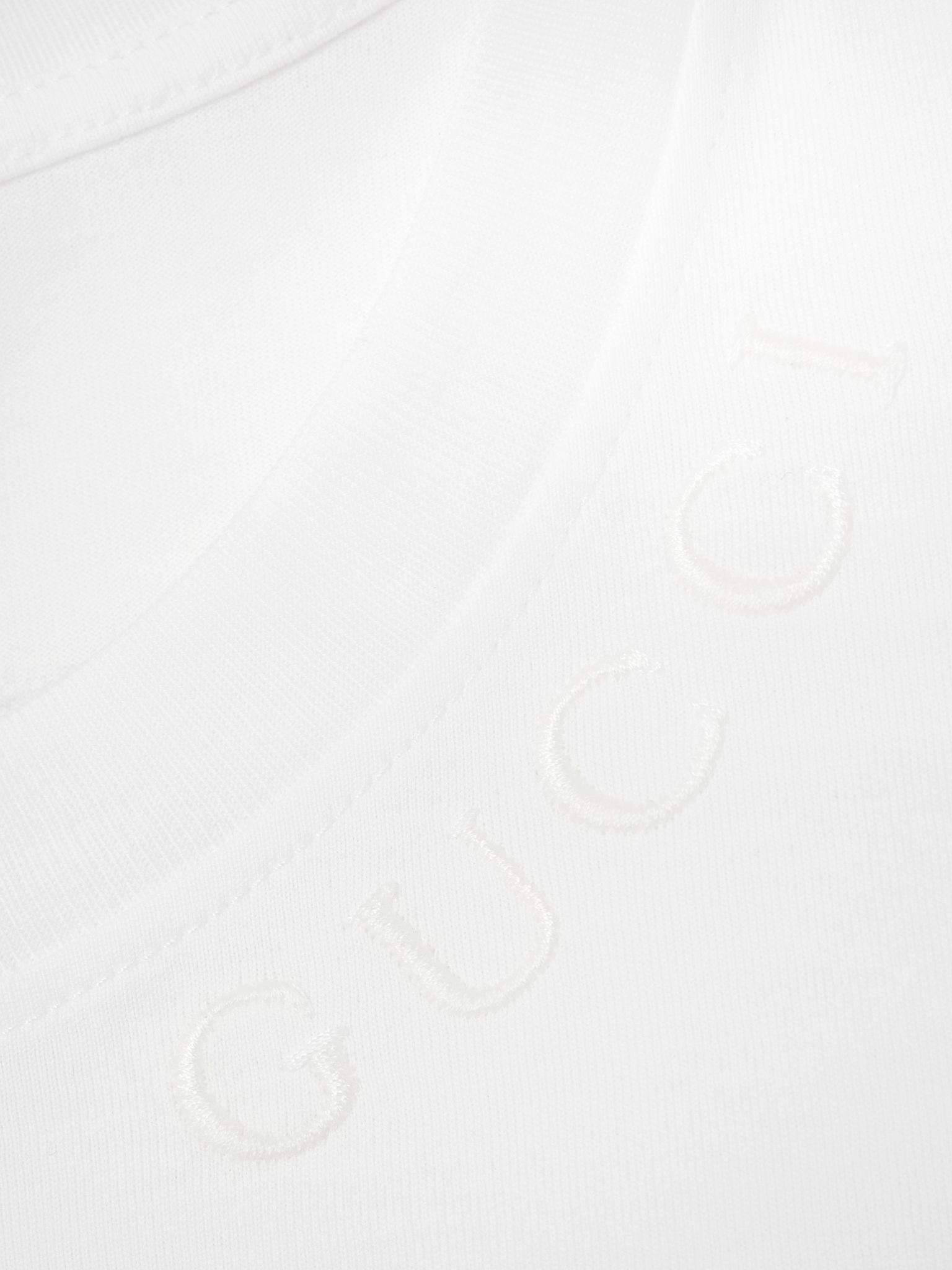 Logo-embroidered cotton-jersey T-shirt White - 4