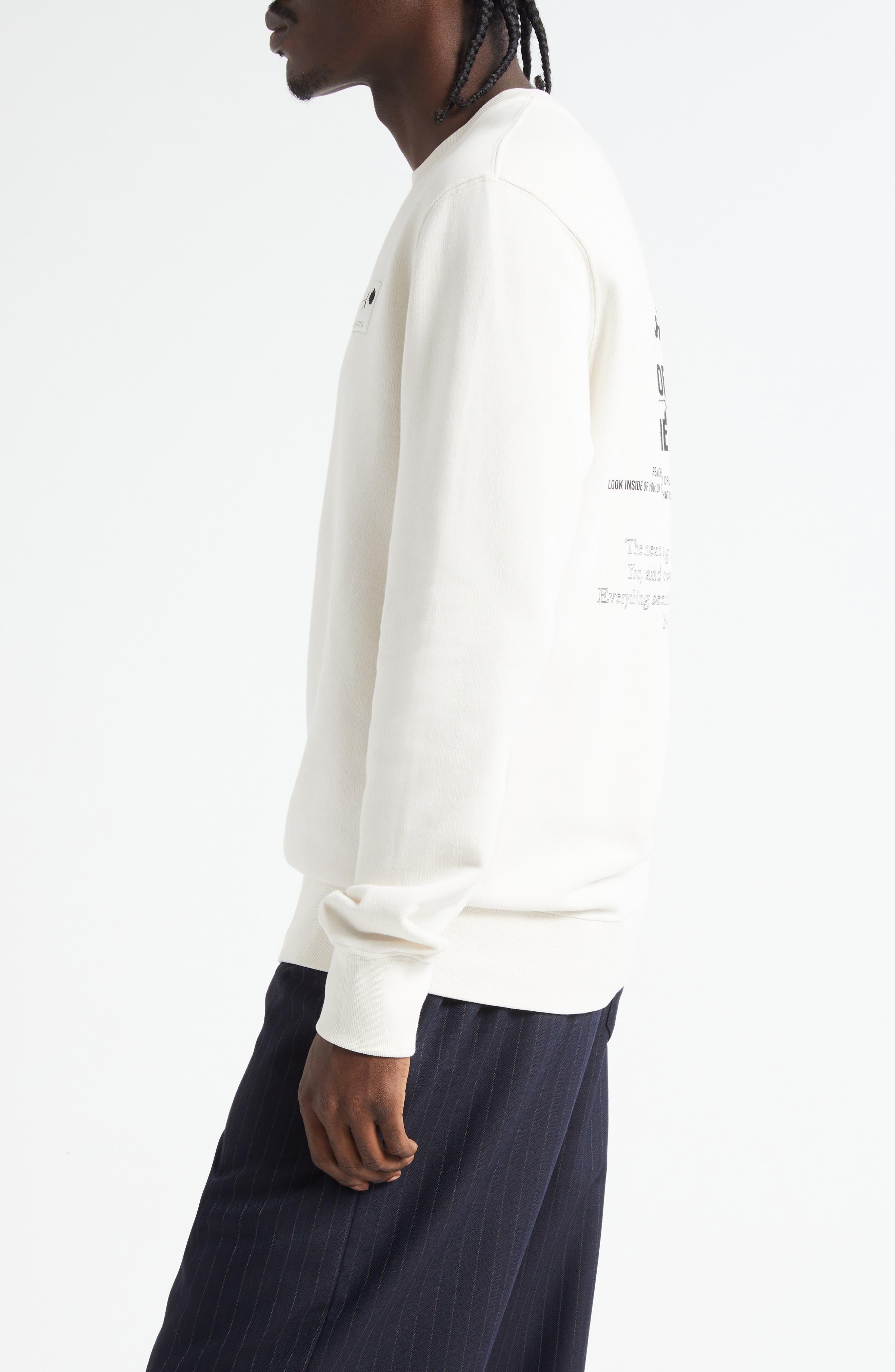 Golden Goose Journey Graphic Sweatshirt in Artic Wolf/Black at Nordstrom - 4