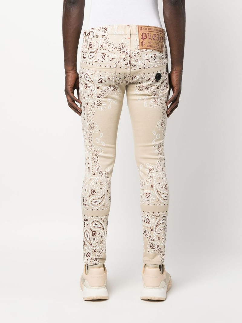 paisley bandana-print skinny-cut trousers 4