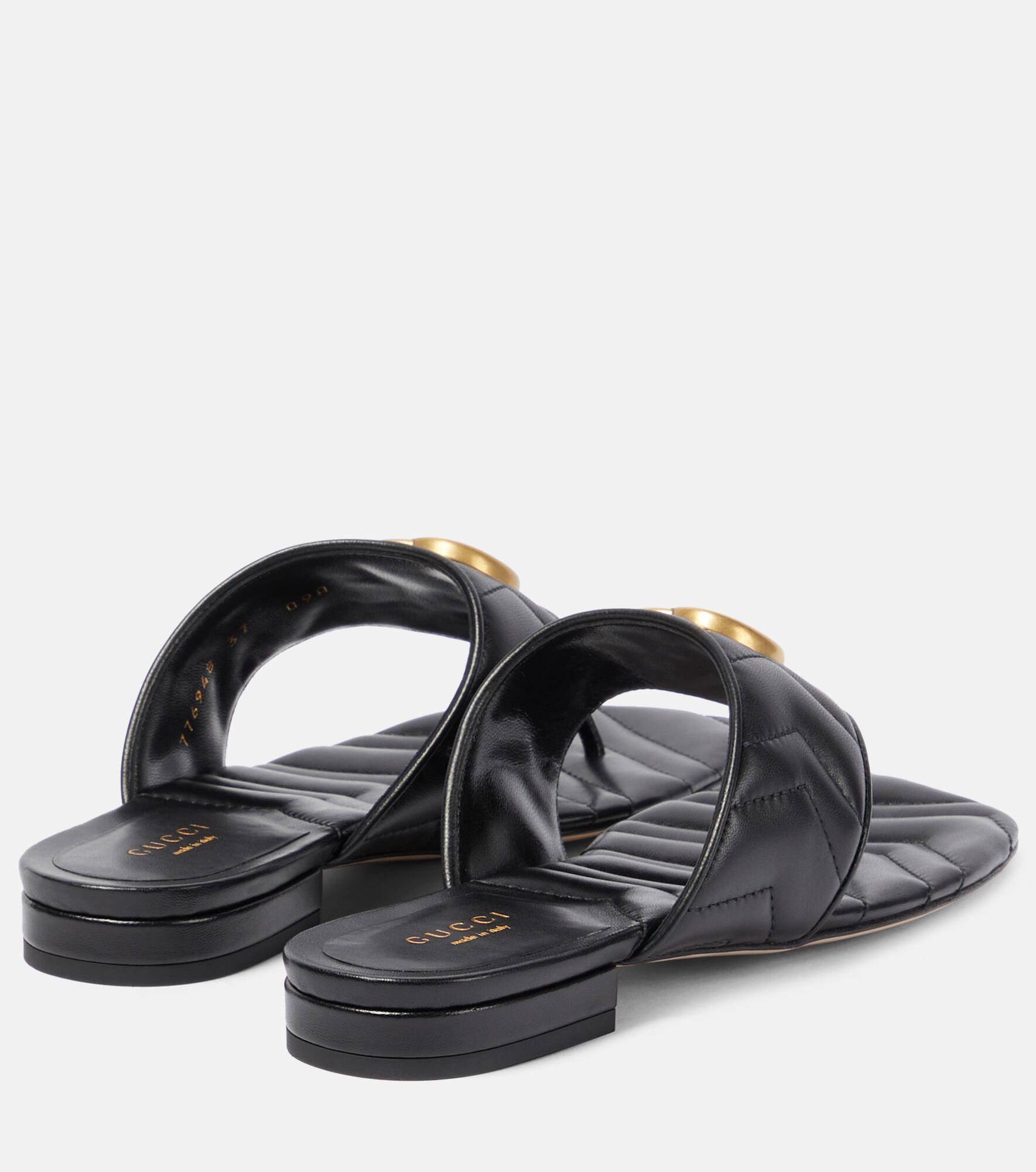 GG Marmont leather thong sandals - 2