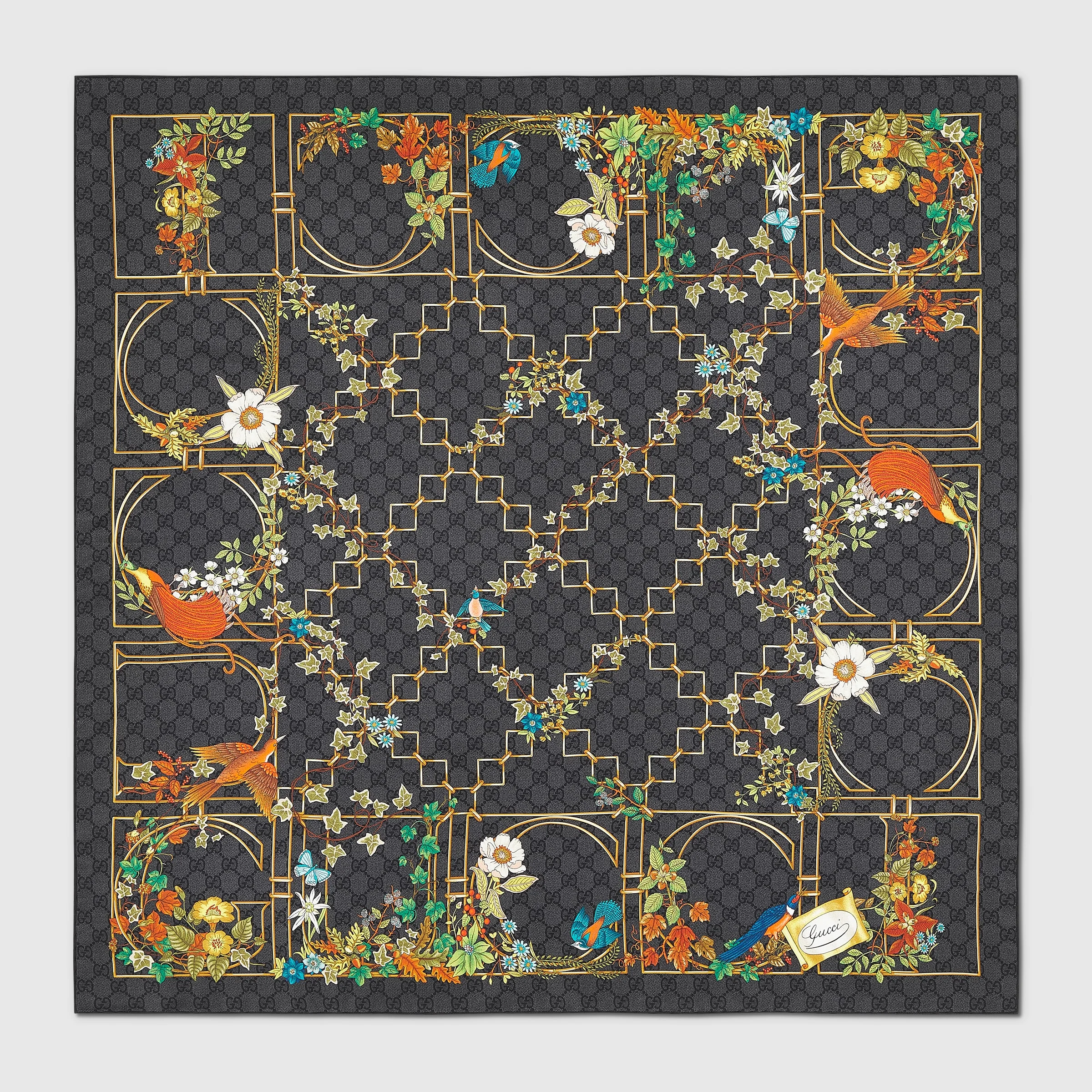 Printed silk twill carré - 1