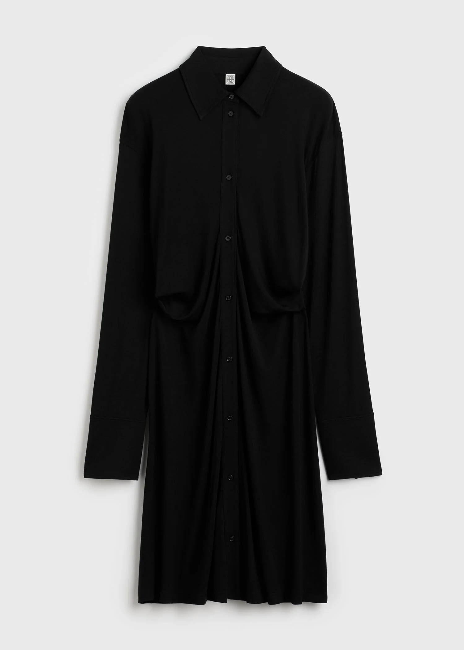 Slouch jersey shirtdress black - 1