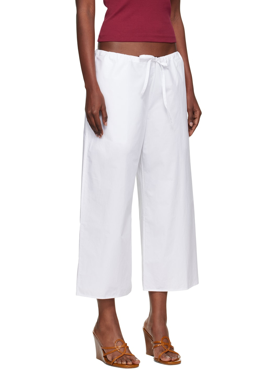 White Josephine Lounge Pants - 2