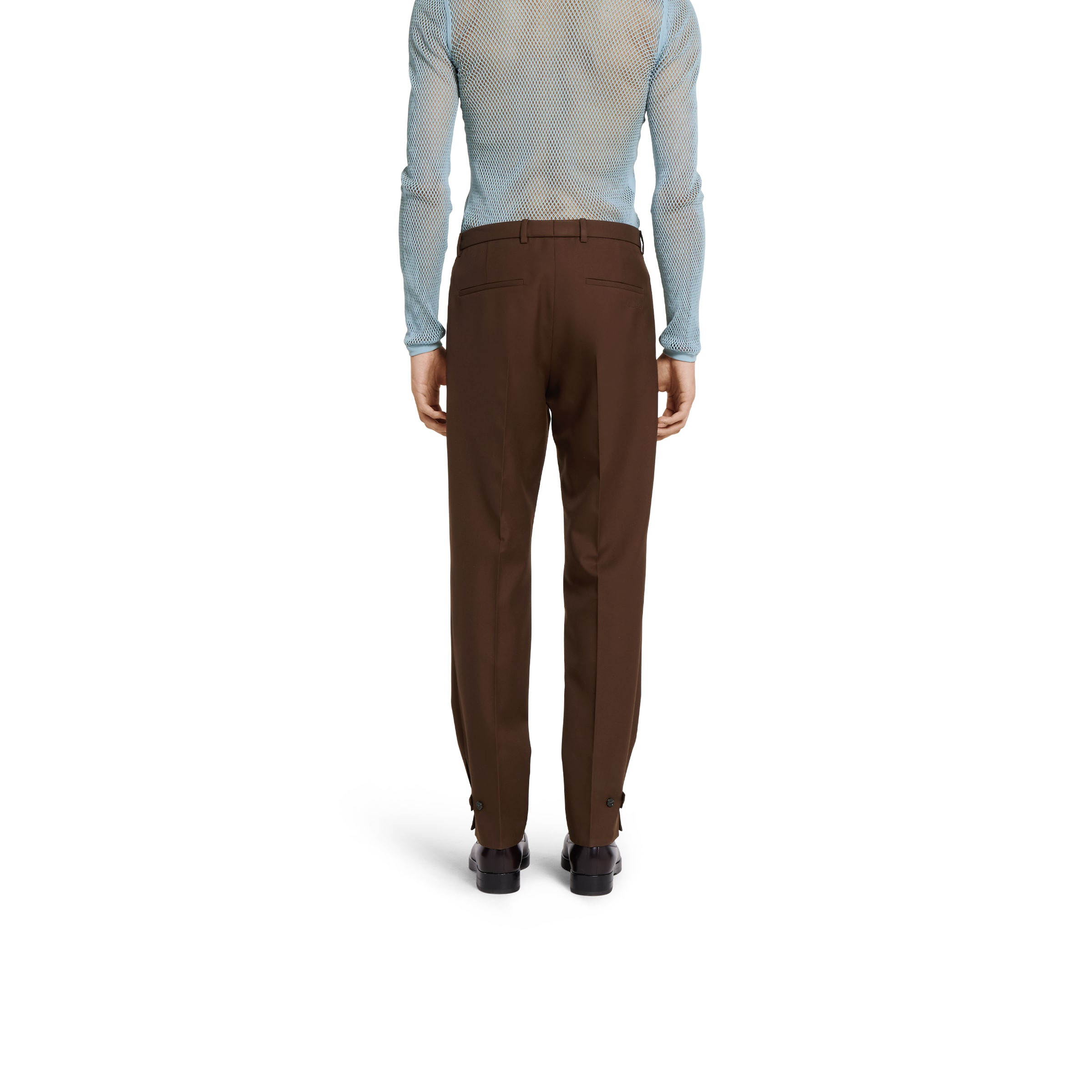 Embossed wool twill pants - 3