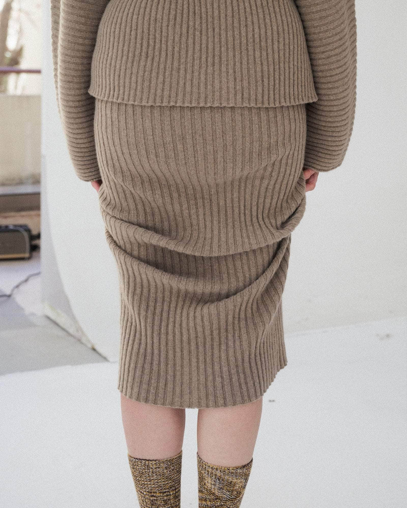 Kai Skirt - Recycled Cashmere Rib 3
