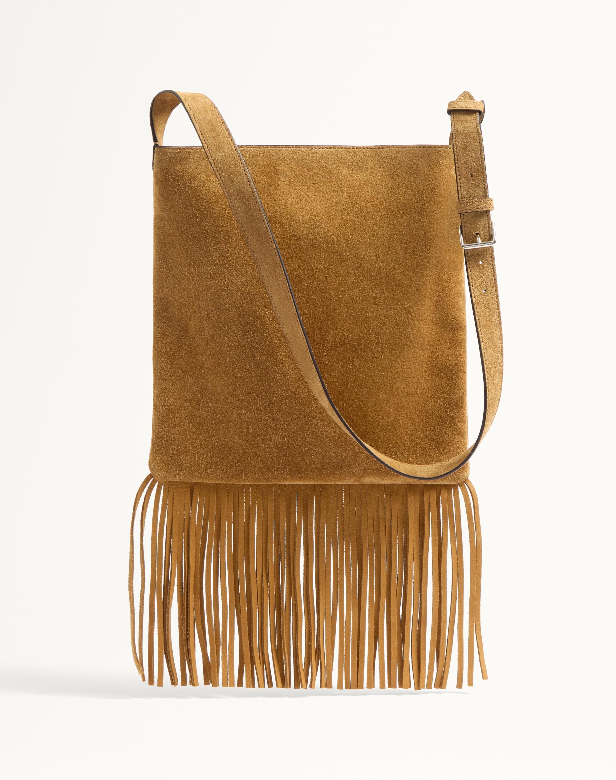 VALENTINO GARAVANI NELLCÔTE SUEDE SHOULDER BAG WITH FRINGES - 5