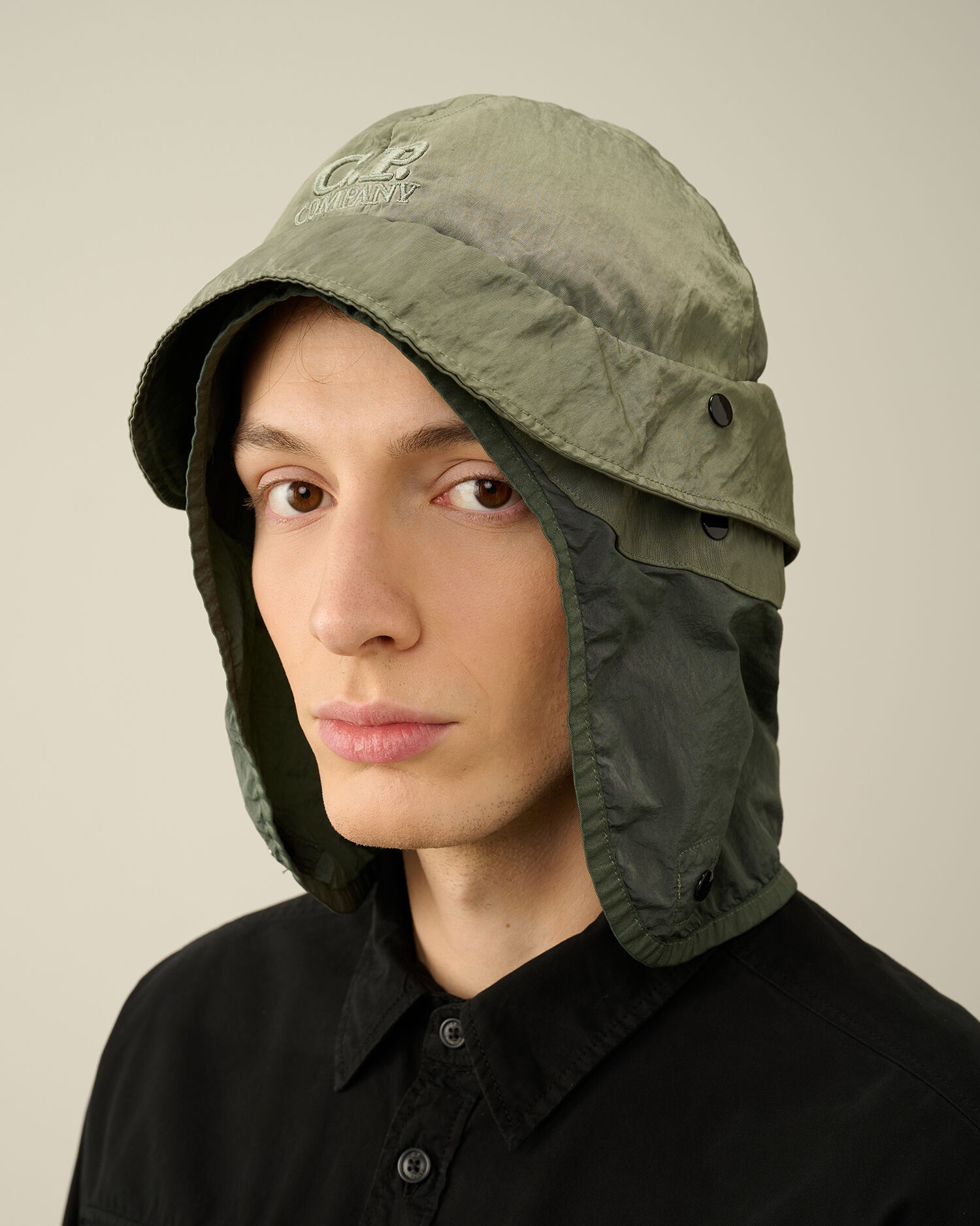 Nylon B Neck Flap Bucket Hat - 2