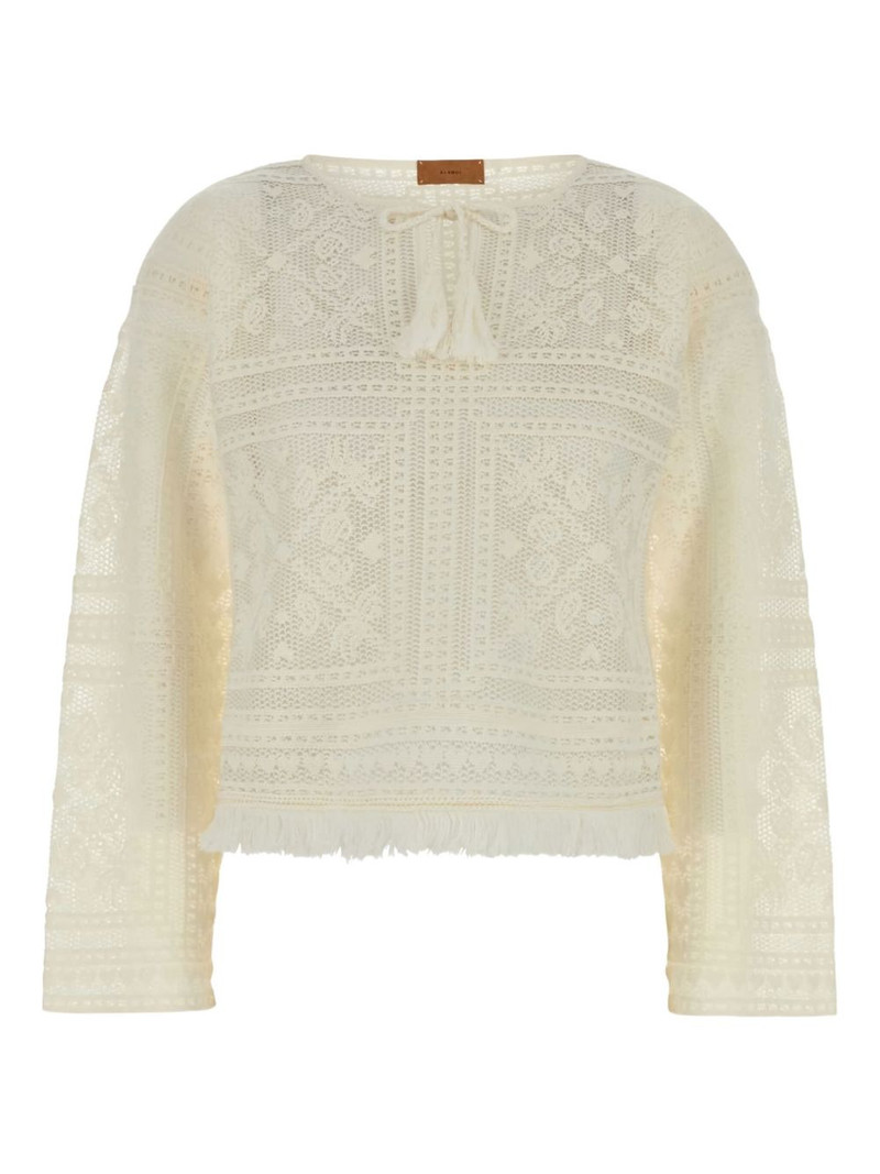 crochet fringed sweater 1