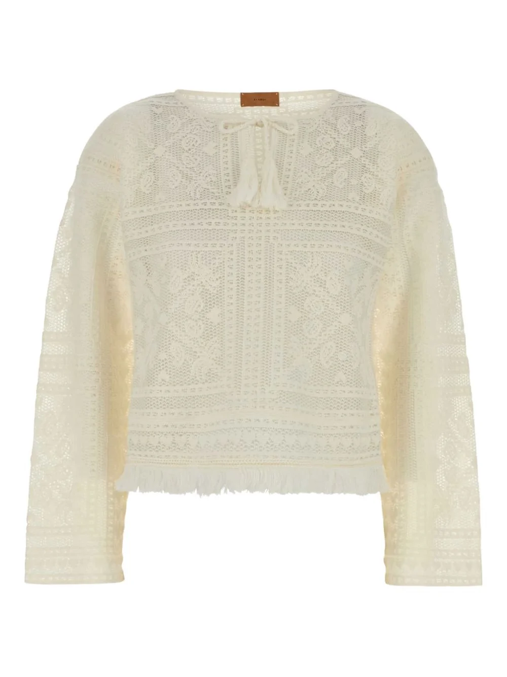 crochet fringed sweater - 1