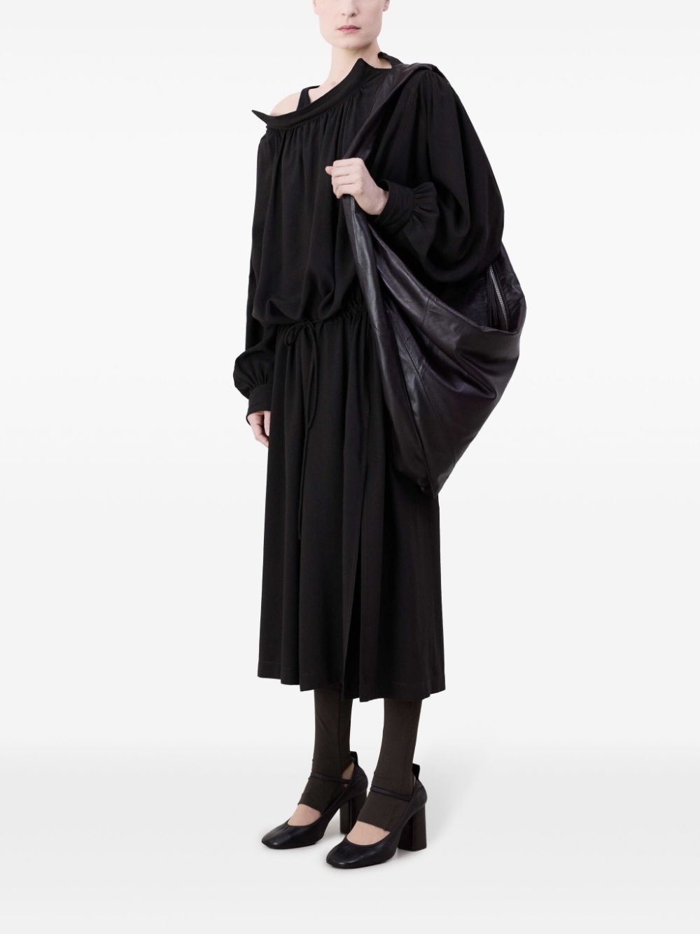 Scarf leather shoulder bag - 2