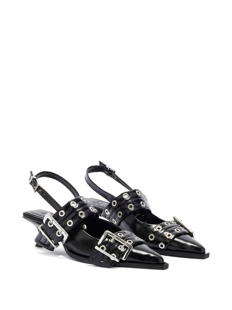 GANNI buckle eyelet pumps outlook