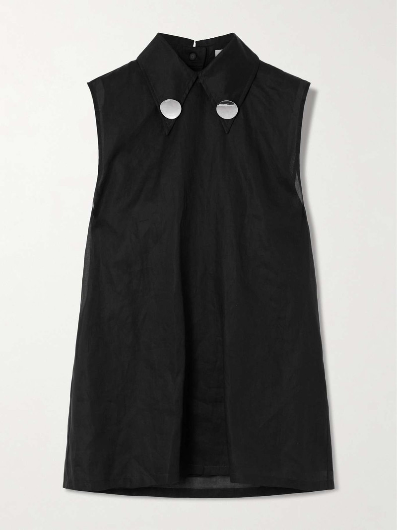 Sleeveless cotton-voile top 1