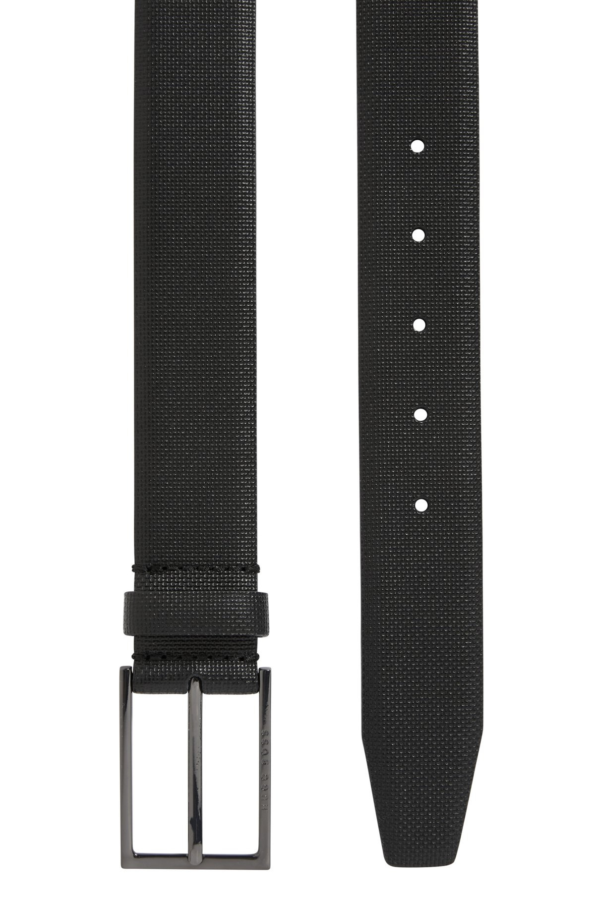 PRINTED BELT IN ITALIAN LEATHER WITH LOGO BUCKLE - 7