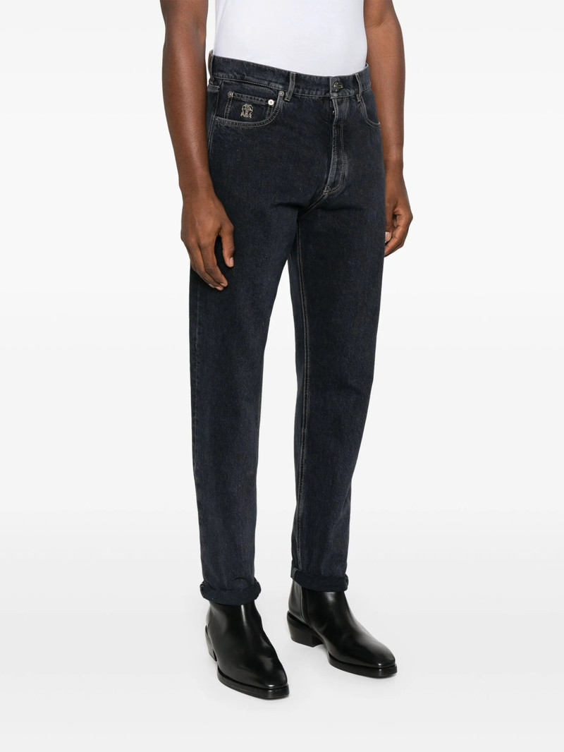 Brunello Cucinelli Brunello Cucinelli Logo-embroidered Jeans outlook