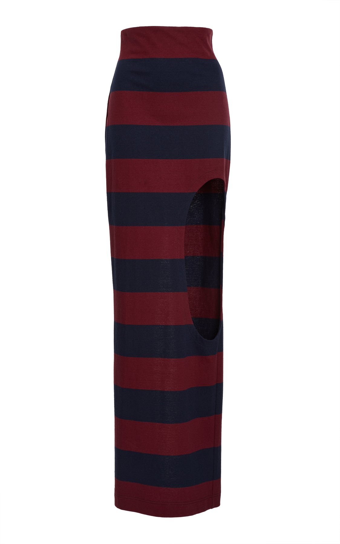 PENCIL SKIRT WITH CUT OUT BURGUNDY NAVY - 10