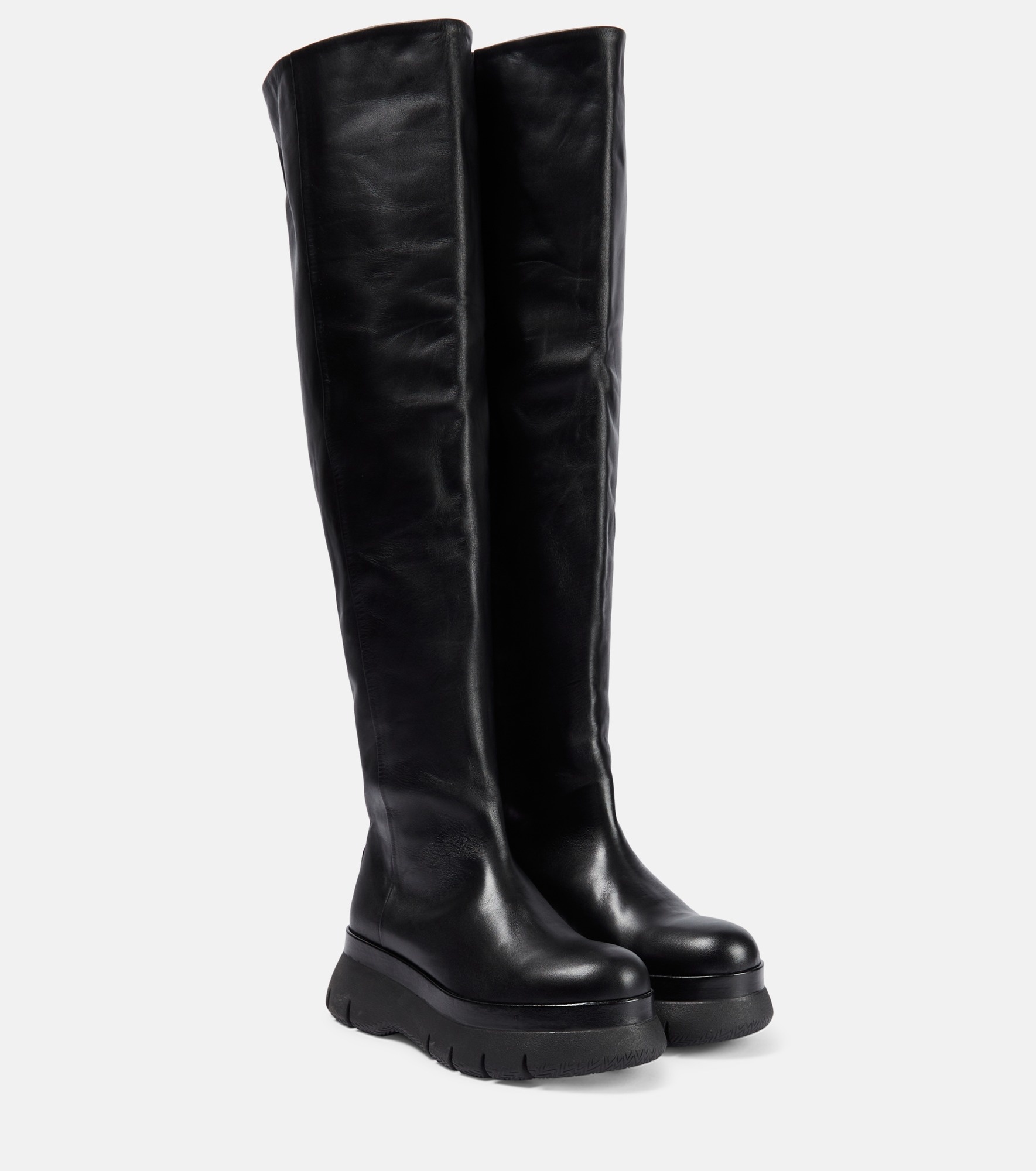 Malyx leather over-the-knee boots - 1