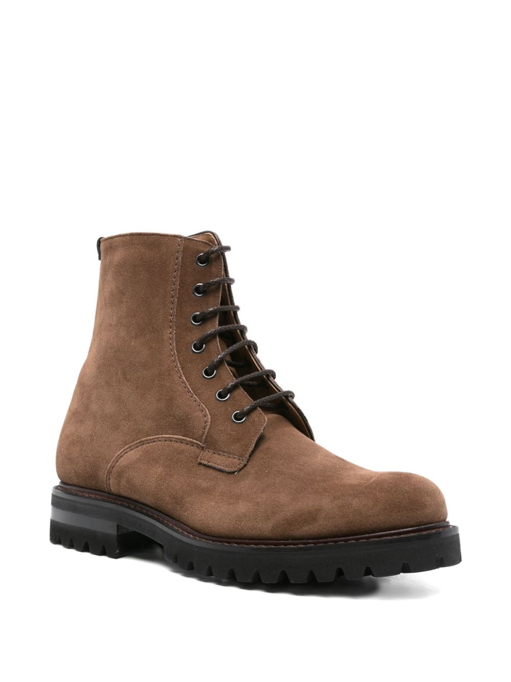 lace-up suede boots - 2