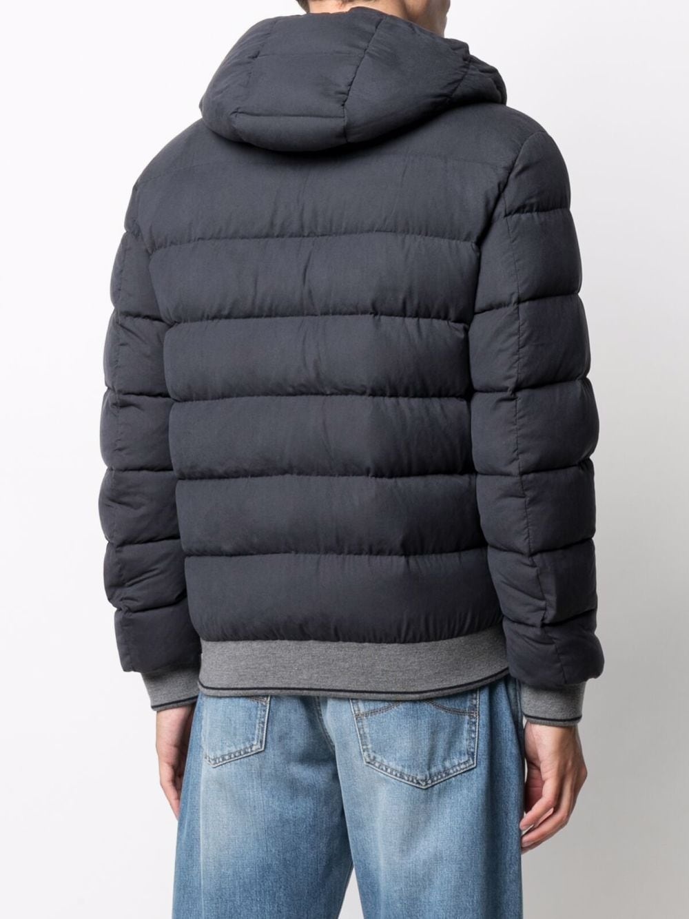 zipped hooded puffer jacket - 4