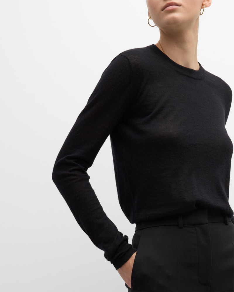 Cashair Cashmere Crewneck Long-Sleeve Shirt 7