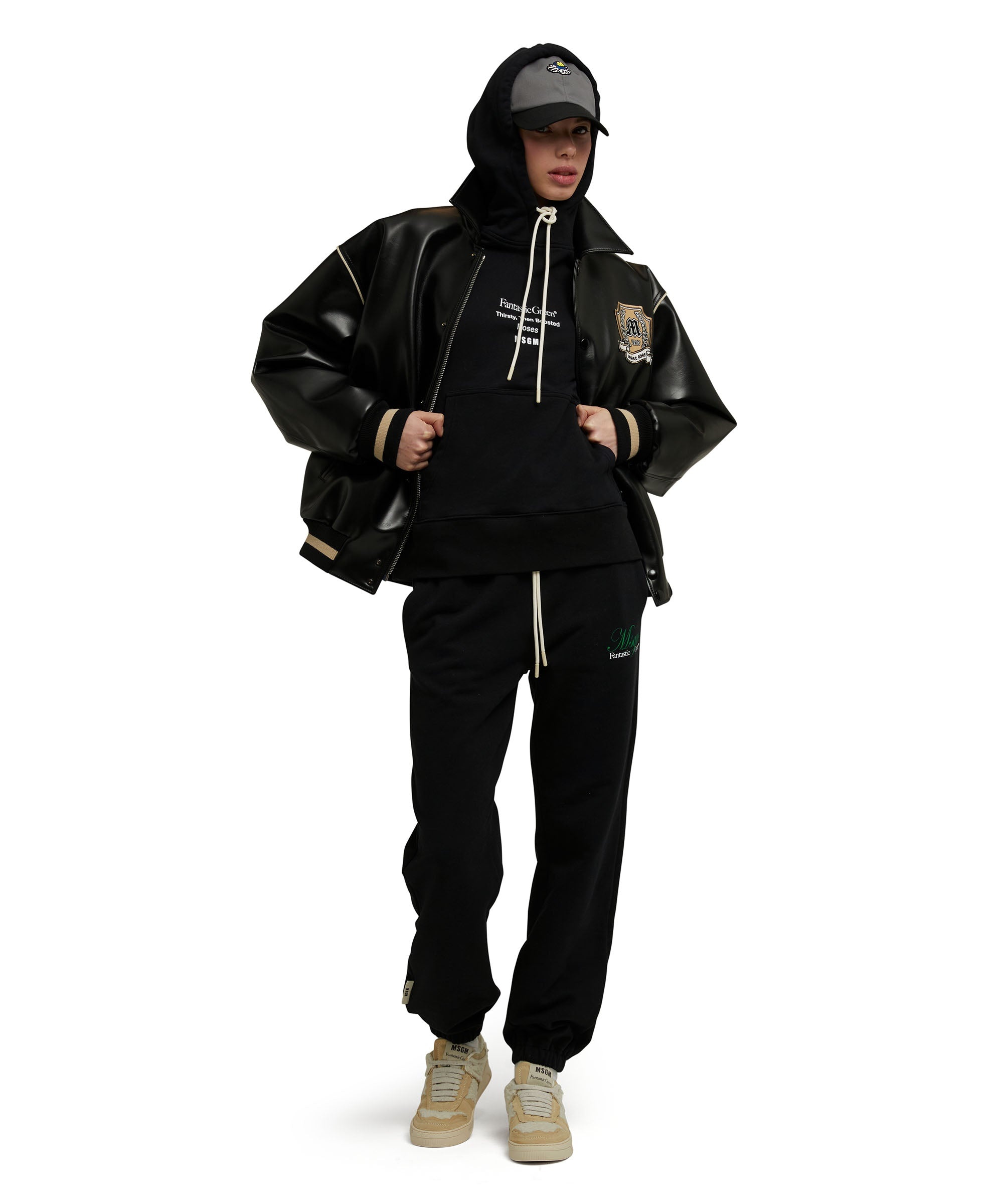 Organic cotton hooded sweatshirt from the MSGM Fantastic Green Capsule - 9