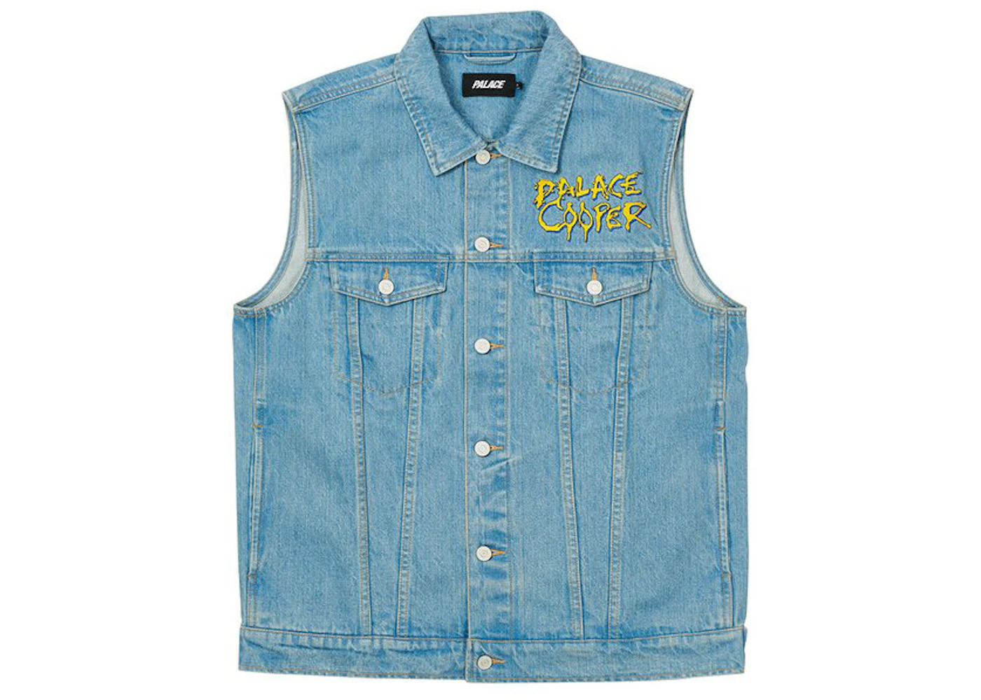 Palace Alice Cooper Denim Vest Stone Wash - 2