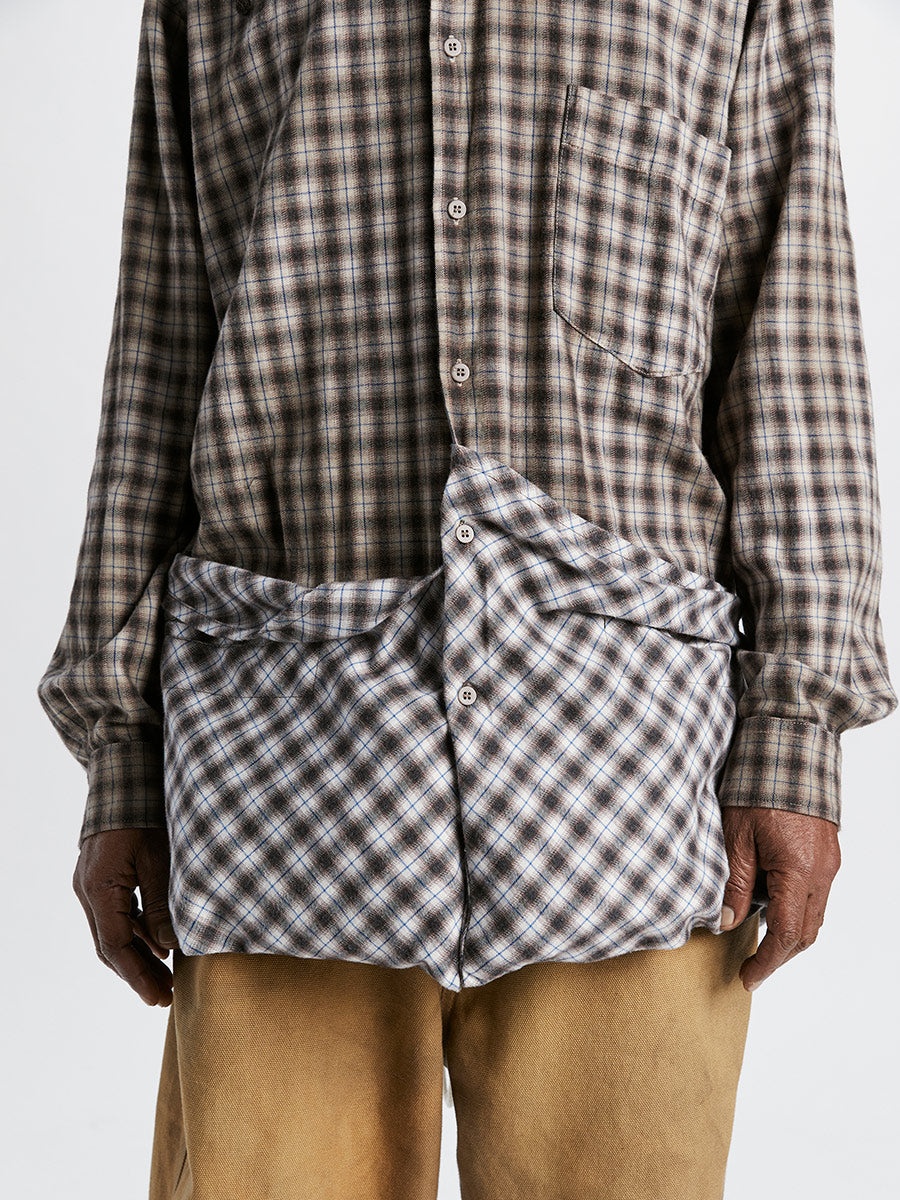 Criny Shirt Brown Check Print - 4