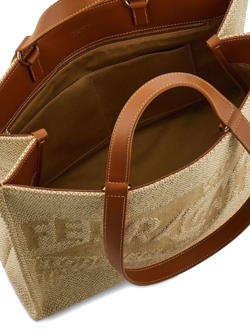 large logo-embroidered tote bag - 7