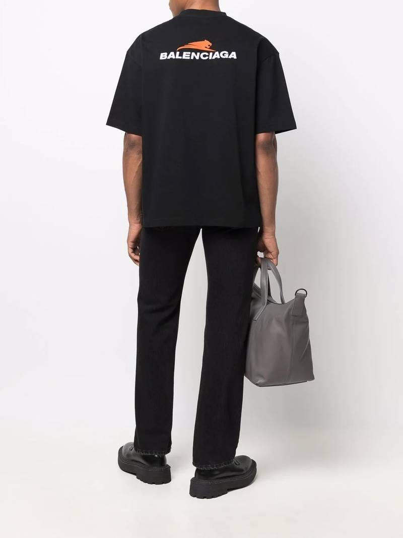 BALENCIAGA 남자의 년 의 그만큼 Tiger t-shirt 중간 적합 에 검정 outlook