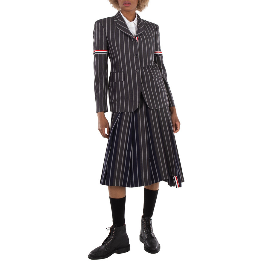 Thom Browne Knee Length Classic Pleated Skirt - 6