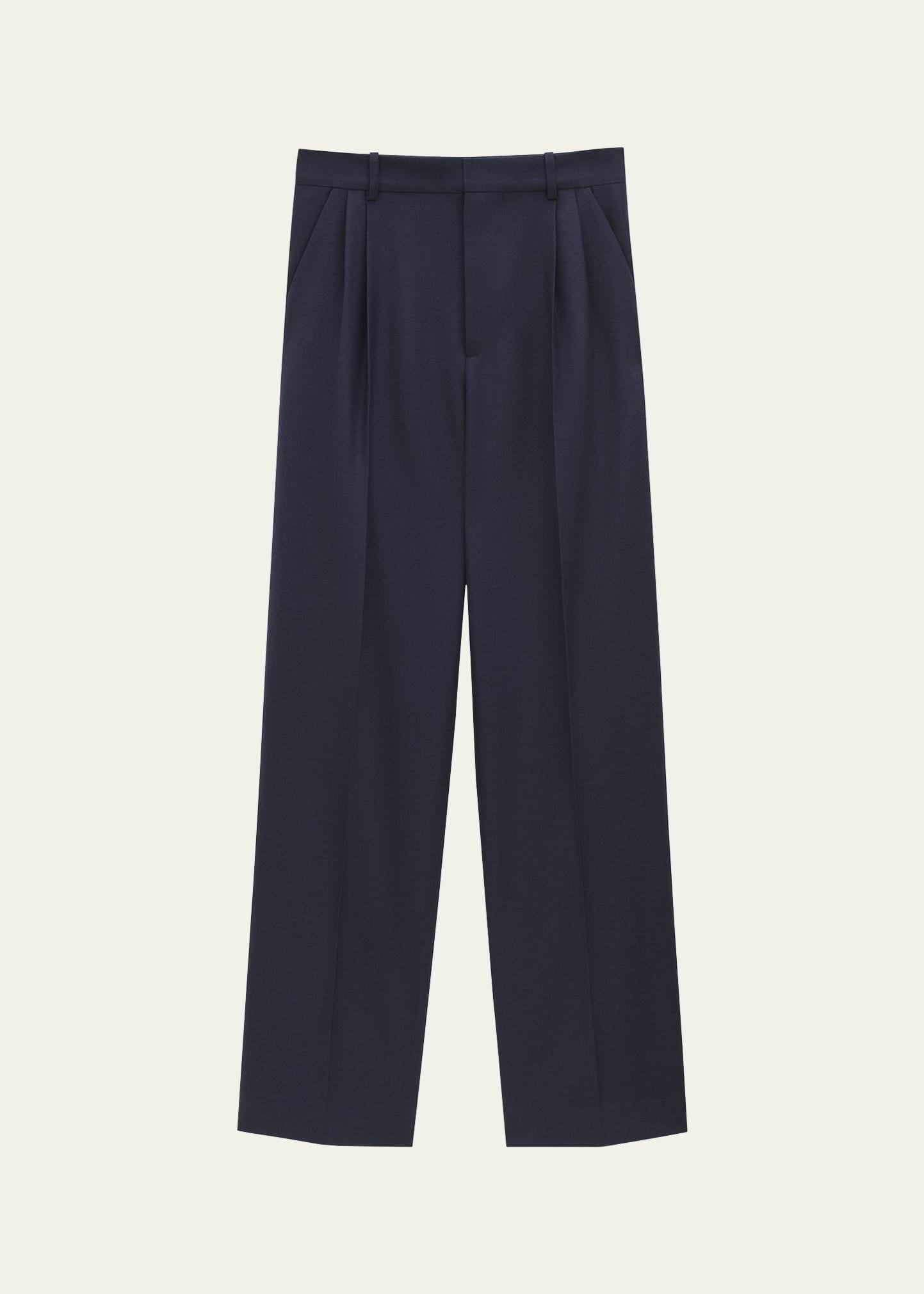 Men's Pleated Melange Trousers - 1