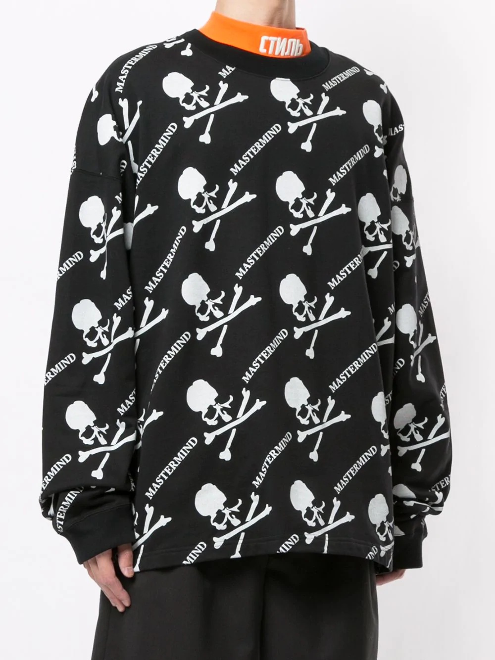 all-over skull print sweatshirt - 3