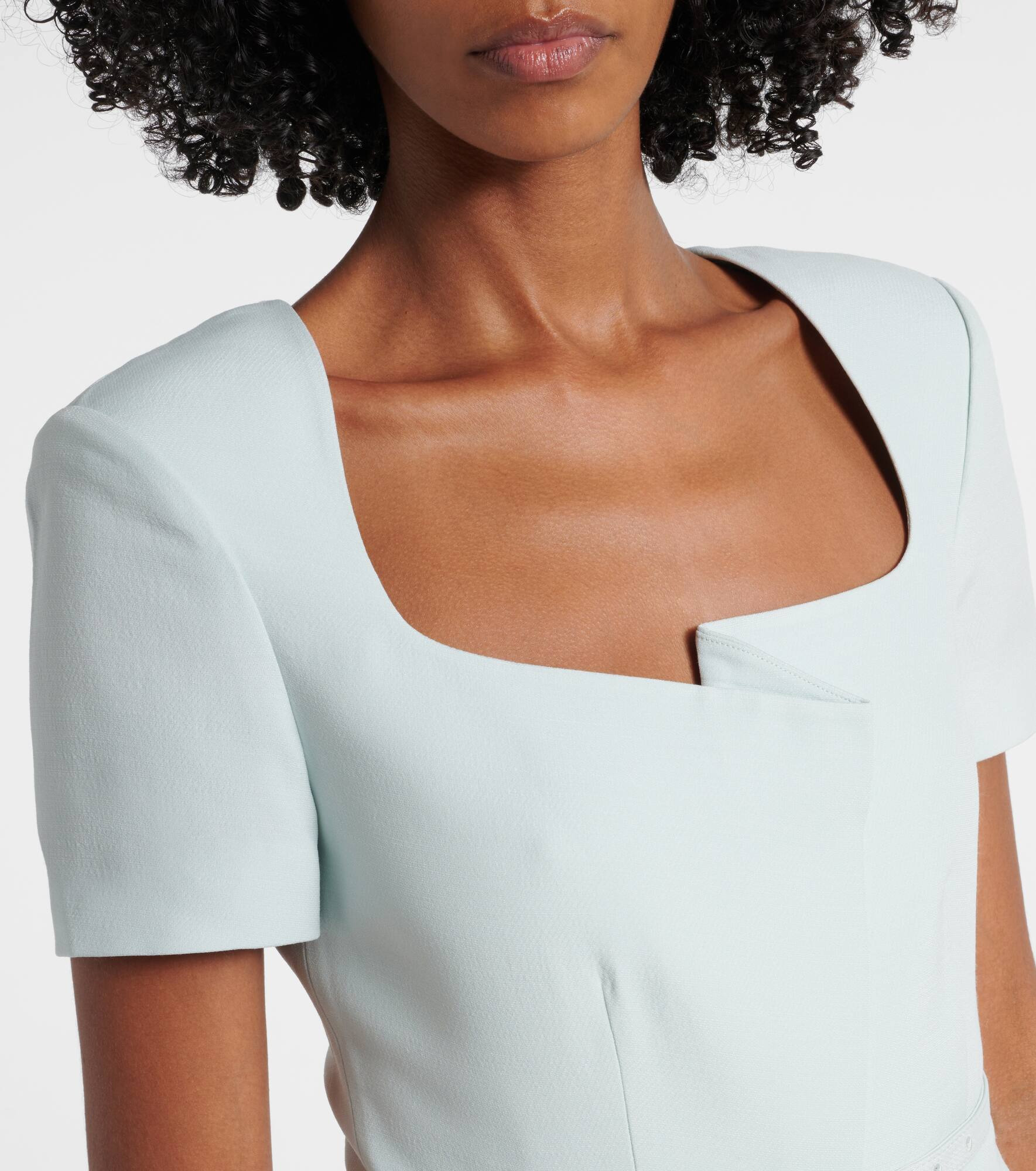 Wool and slik midi dress - 4