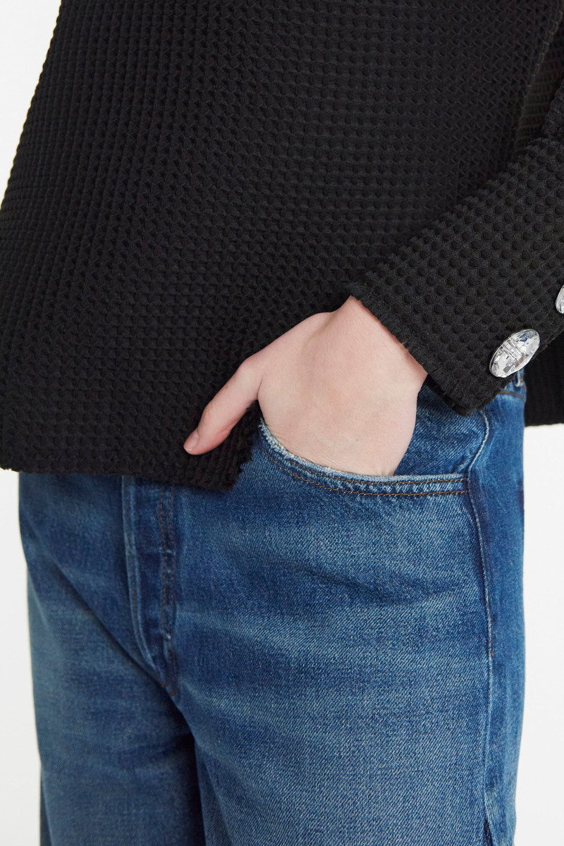 RECYCLED JEANS WITH SIDE INSERTS BLUE 5