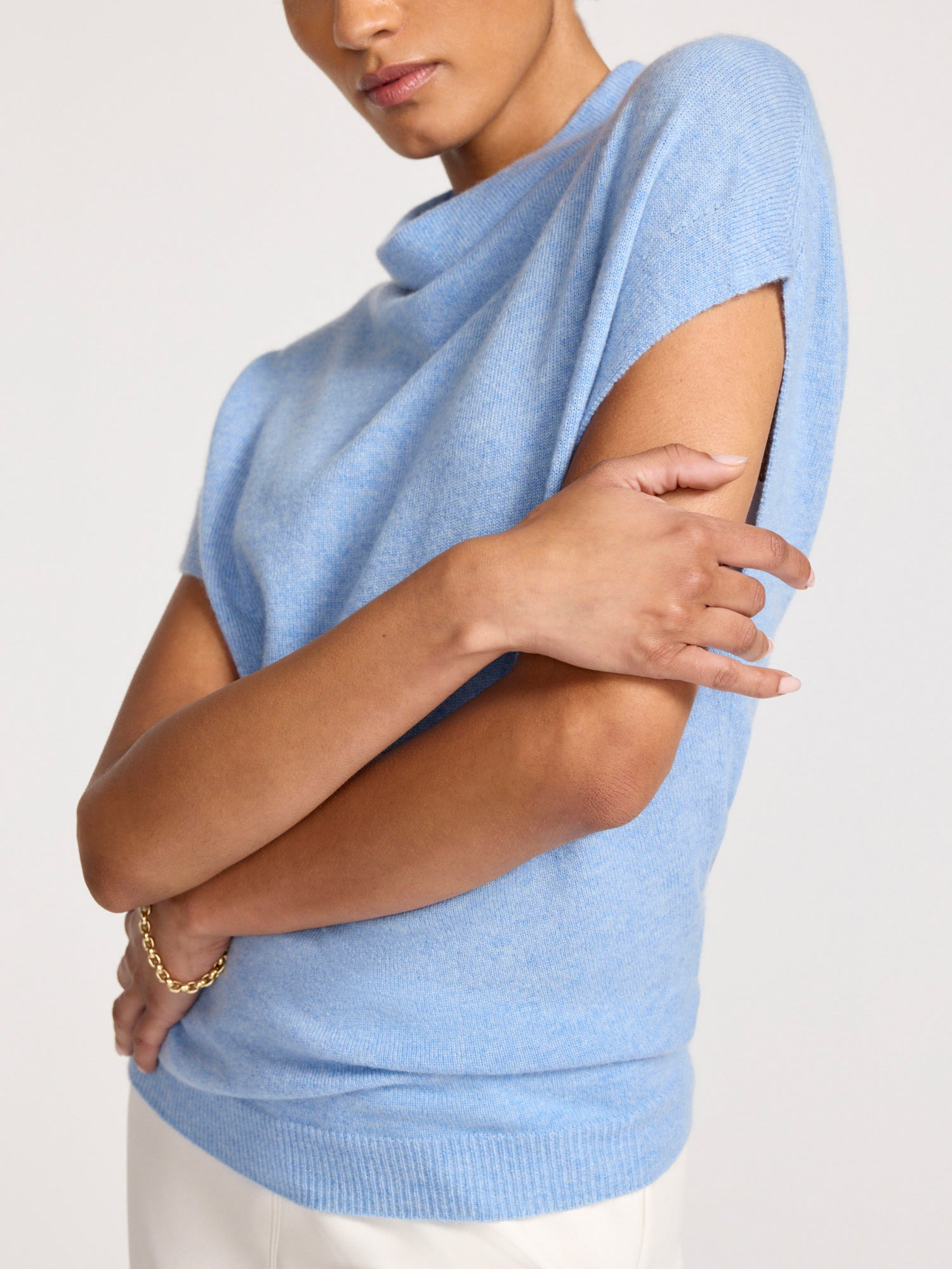 The Morten Funnel Neck Cashmere Top - 4