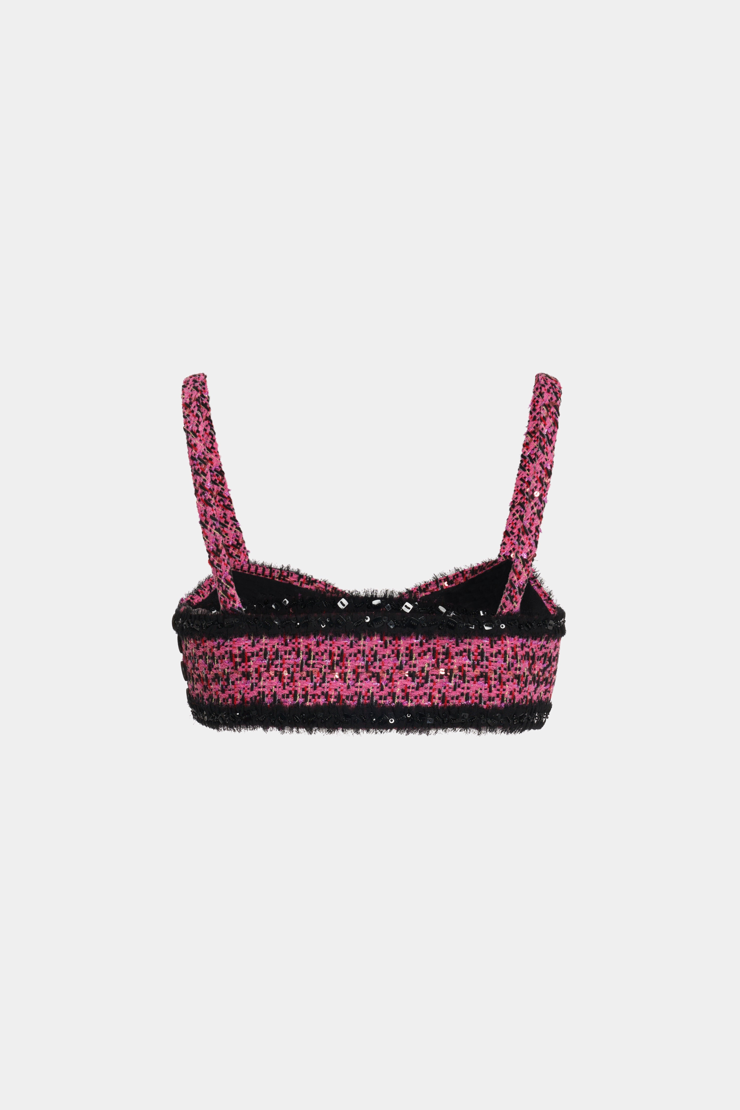 SEQUIN TWEED BRALETTE - 2