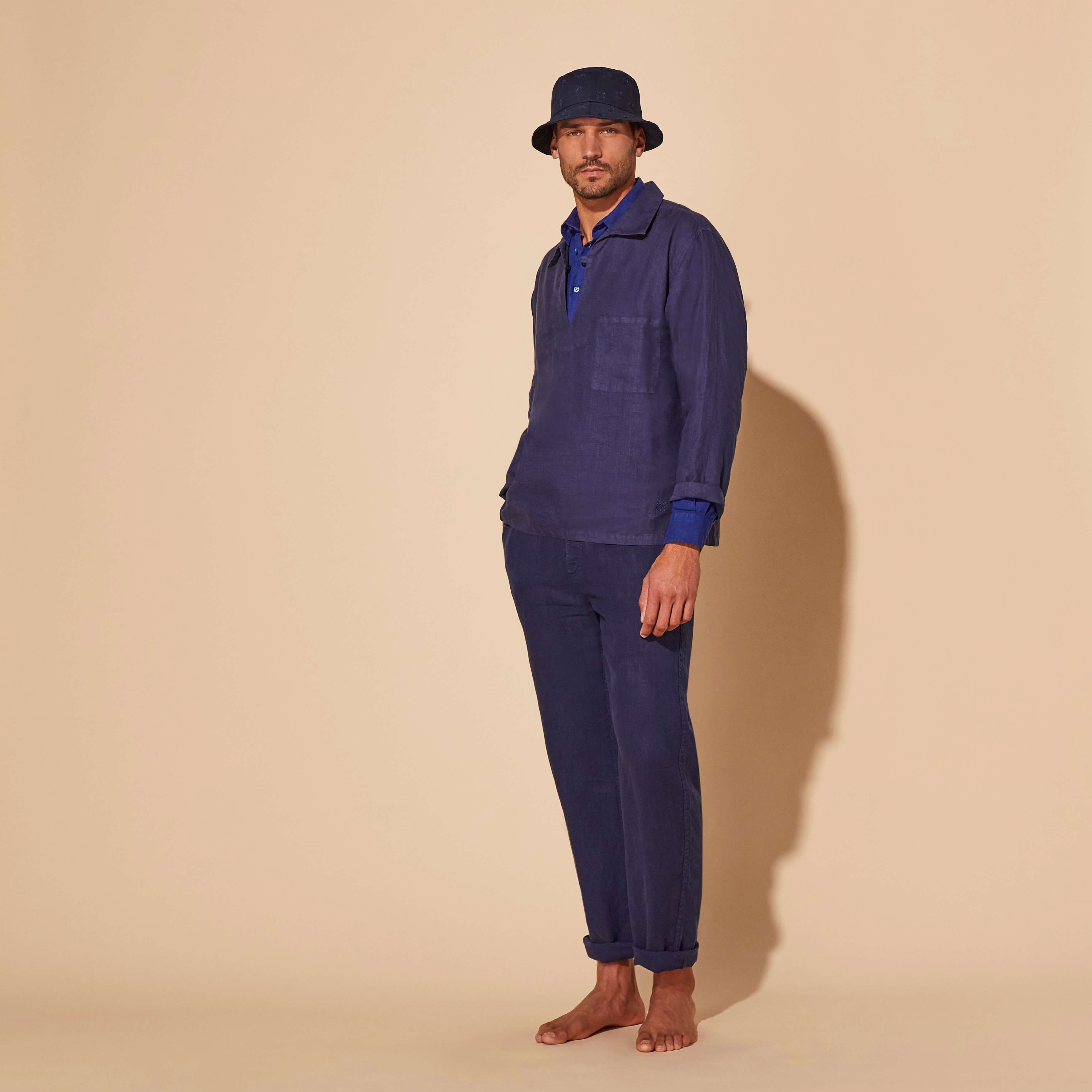 Men Linen Pants Solid - 5