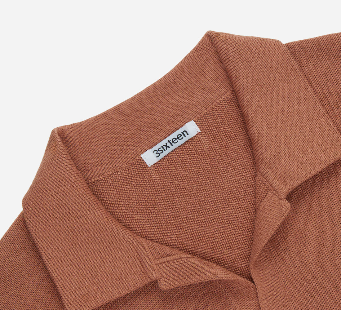 Knit Polo - Clay Pima Cotton - 3