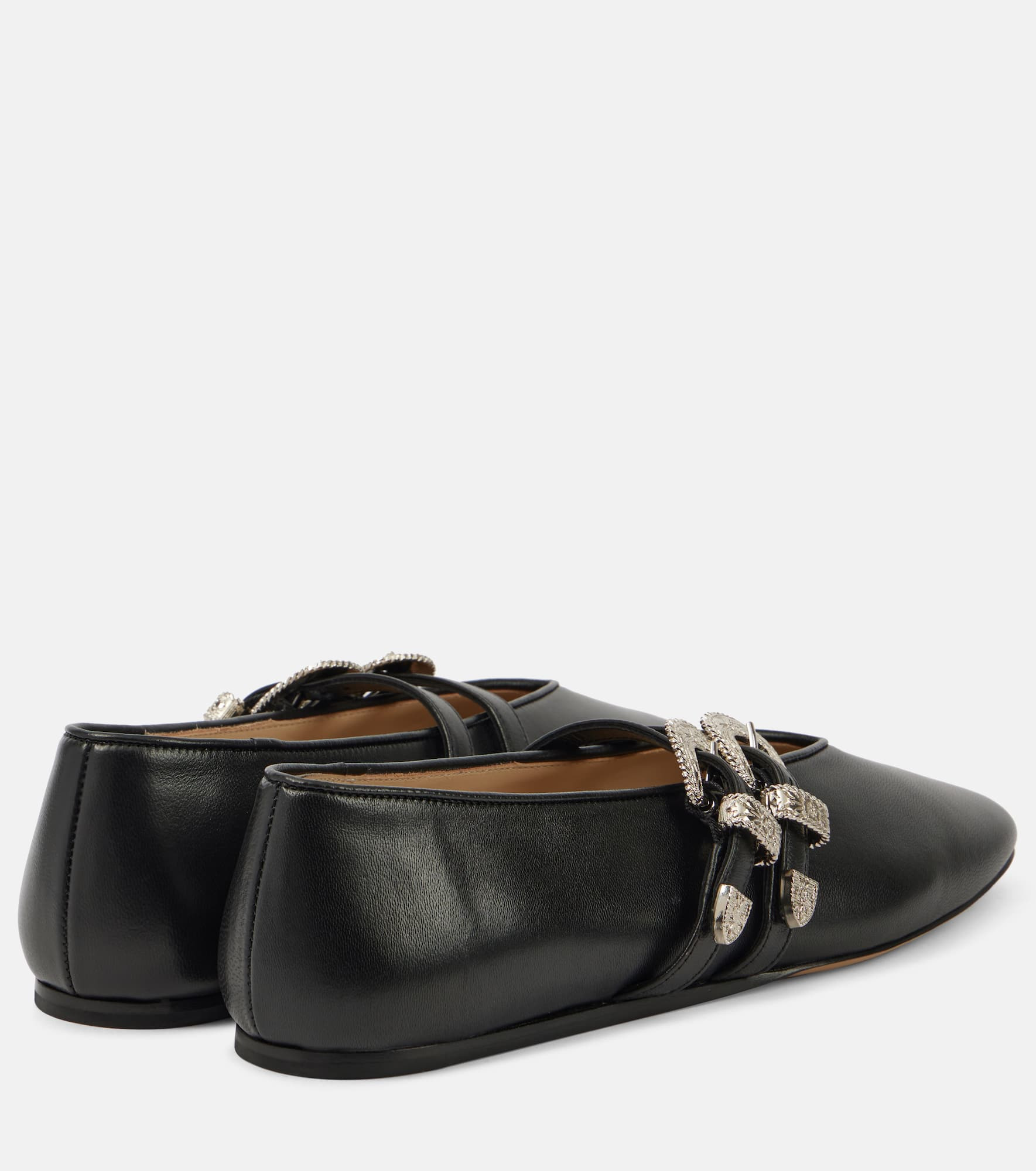 Claudia leather ballet flats - 3