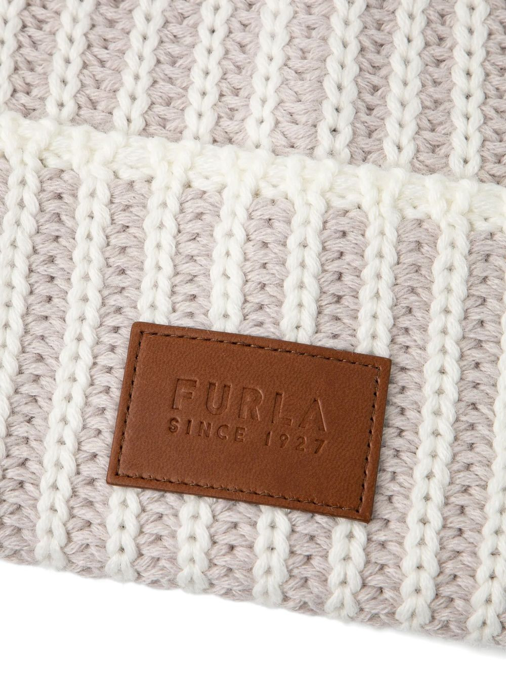 striped logo-patch beanie - 2