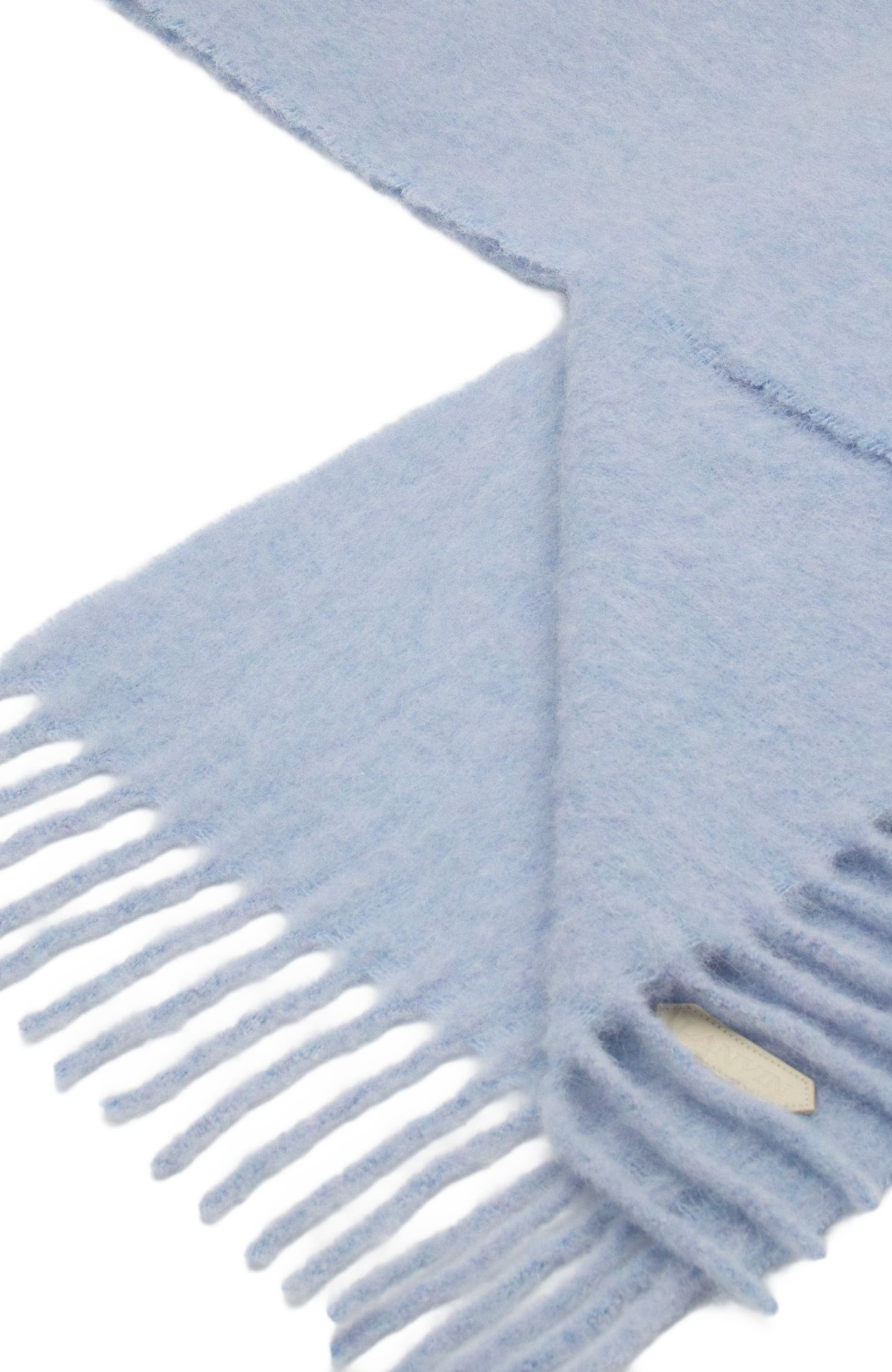 Lanvin FRINGED SCARF IN WOOL in Newlanvin Blue at Nordstrom - 5
