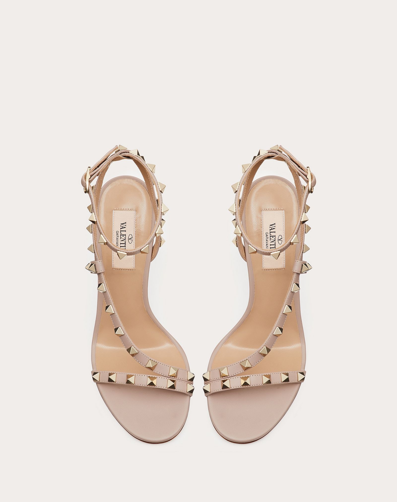 Rockstud Calfskin Sandal 100 mm - 4